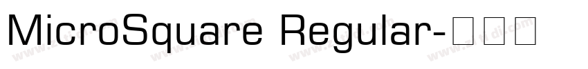 MicroSquare Regular字体转换